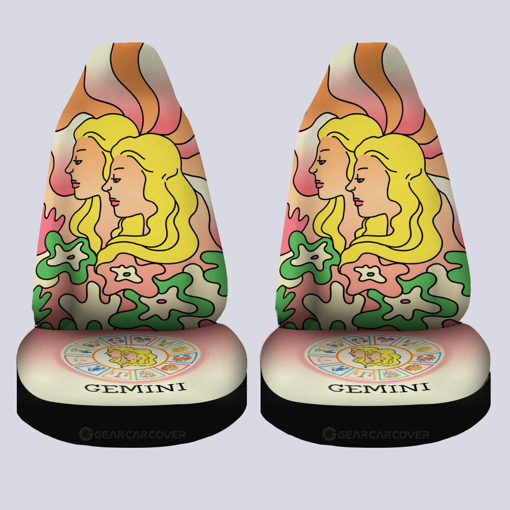 Gemini Colorful Car Seat Covers Custom Zodiac Car Accessories - Gearcarcover - 2