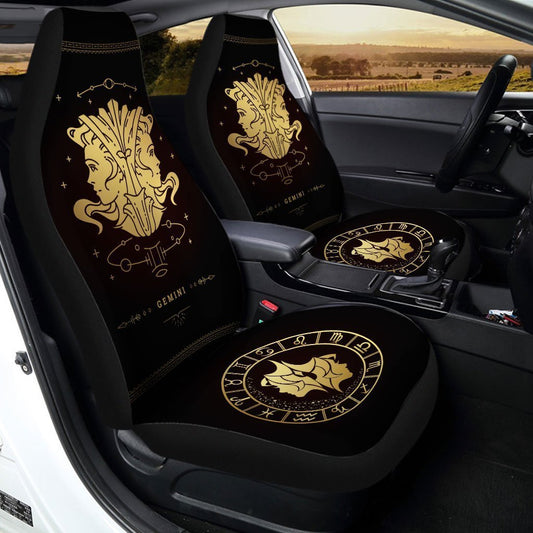 Gemini Horoscope Car Seat Covers Custom Birthday Gifts Car Accessories - Gearcarcover - 2