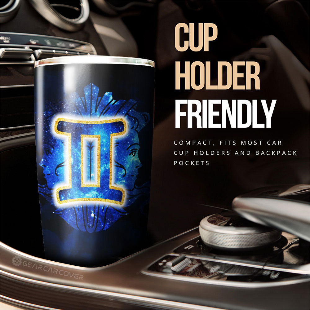 Gemini Tumbler Cup Custom Name Zodiac Car Interior Accessories - Gearcarcover - 2