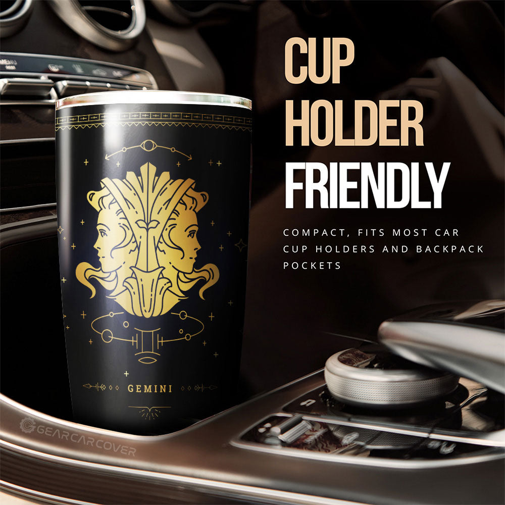 Gemini Tumbler Cup Custom Zodiac Car Interior Accessories - Gearcarcover - 2