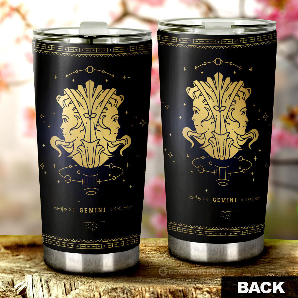 Gemini Tumbler Cup Custom Zodiac Car Interior Accessories - Gearcarcover - 3