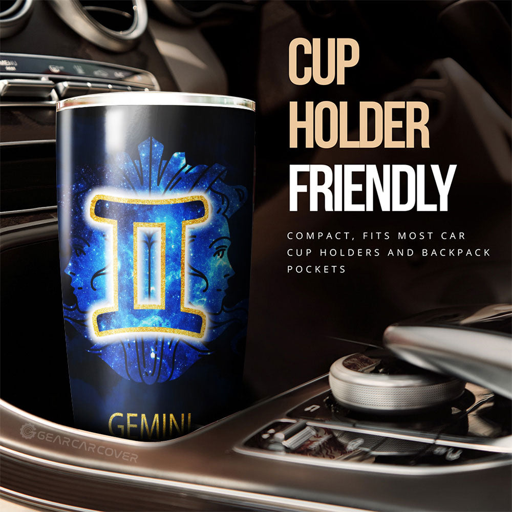 Gemini Tumbler Cup Custom Zodiac Car Interior Accessories - Gearcarcover - 2