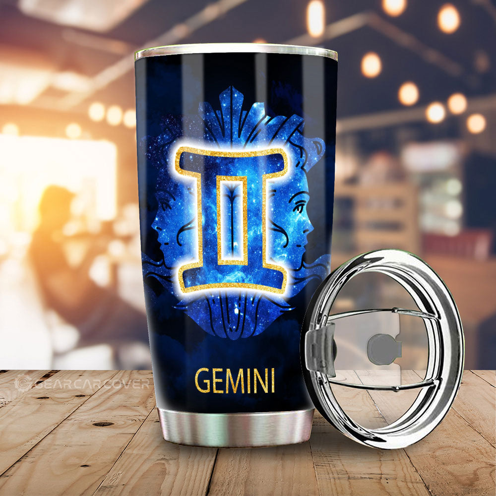 Gemini Tumbler Cup Custom Zodiac Car Interior Accessories - Gearcarcover - 1