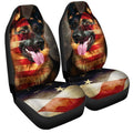 German Shepherd Car Seat Covers Custom American Flag Cool Dog Car Accessories - Gearcarcover - 4