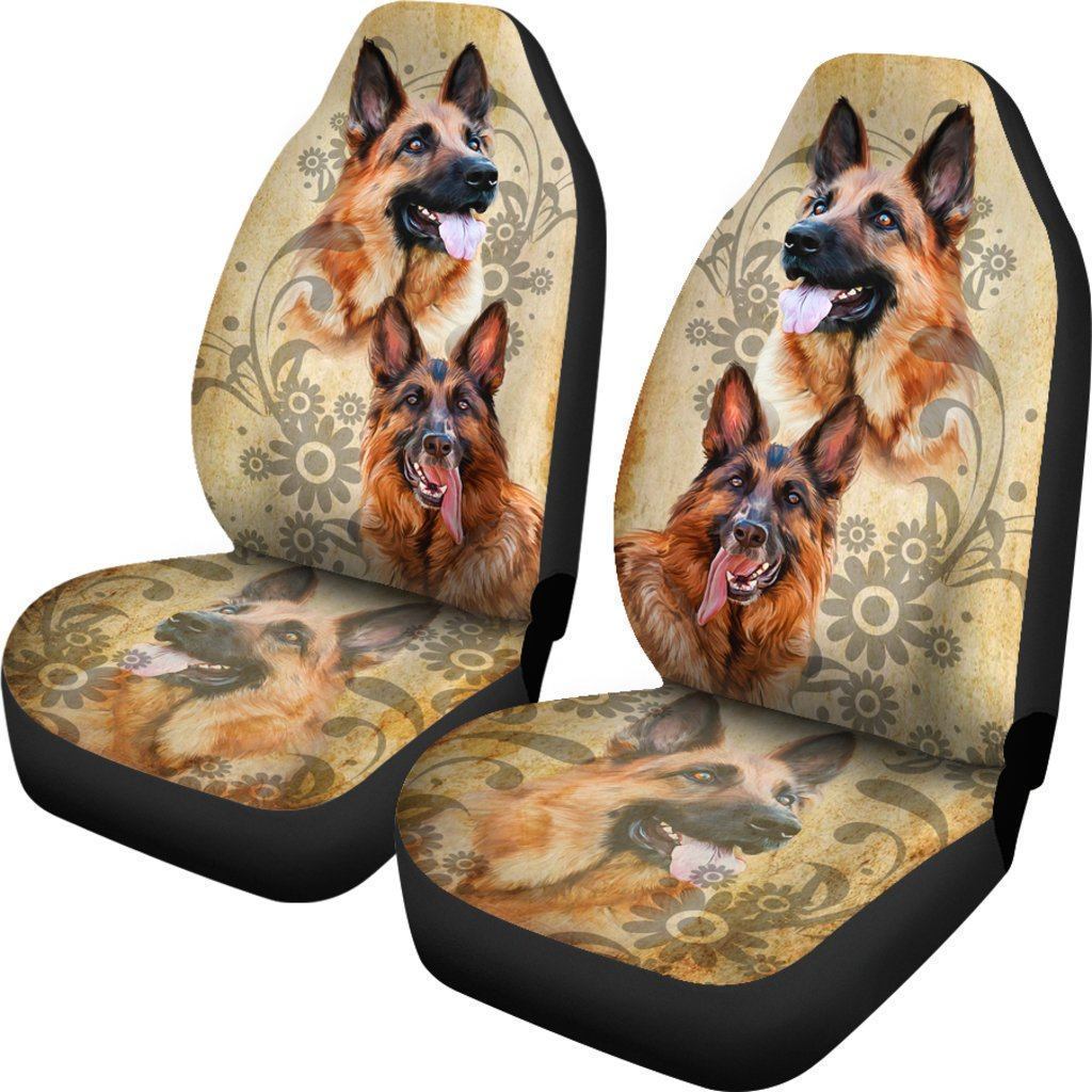 German Shepherd Car Seat Covers Custom Vintage Car Accessories For Dog Lovers - Gearcarcover - 3
