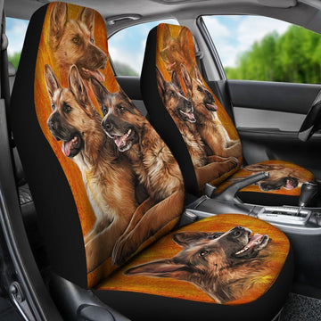 German Shepherd Car Seat Covers Custom Vintage Car Accessories For Dog Lovers - Gearcarcover - 1