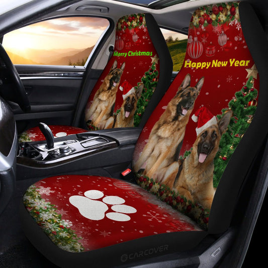 German Shepherds Car Seat Covers Custom Christmas Car Accessories For Dog Lovers - Gearcarcover - 2