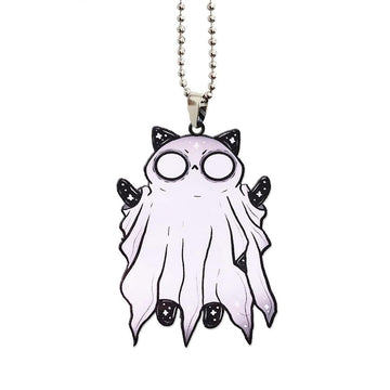 Ghost Kitty Halloween Ornament Custom Car Accessories - Gearcarcover - 1