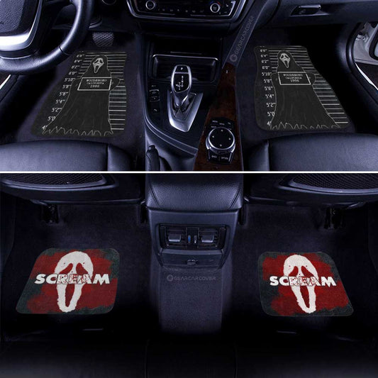 Ghostface In Scream Car Floor Mats Custom Horror Characters Car Accessories - Gearcarcover - 2