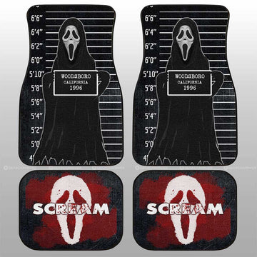 Ghostface In Scream Car Floor Mats Custom Horror Characters Car Accessories - Gearcarcover - 1
