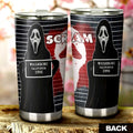 Ghostface In Scream Tumbler Cup Custom Horror Characters Car Interior Accessories - Gearcarcover - 3