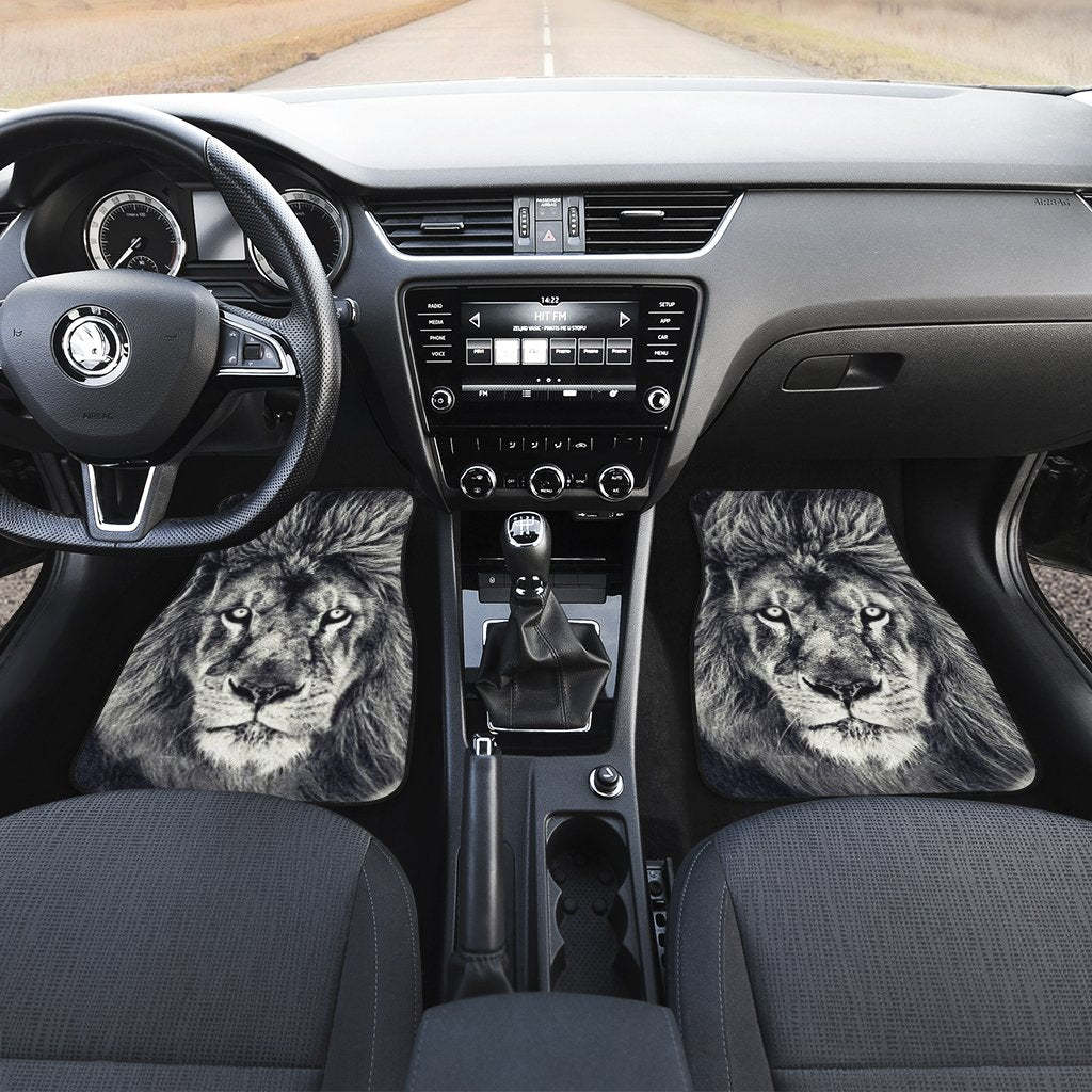 Gift For Dad Coolest Gray Lion Car Floor Mats Custom Car Accessories Gift Idea For Dad - Gearcarcover - 3