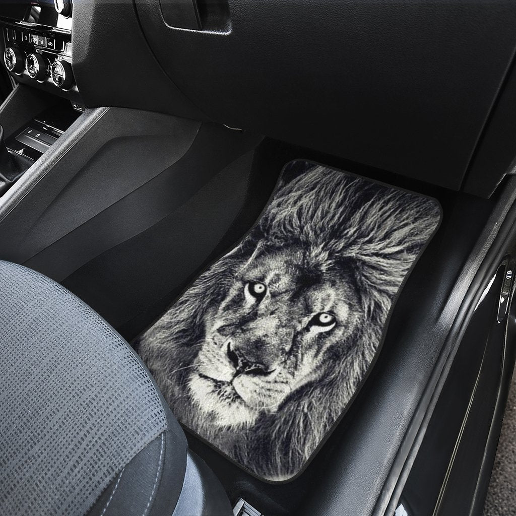 Gift For Dad Coolest Gray Lion Car Floor Mats Custom Car Accessories Gift Idea For Dad - Gearcarcover - 4