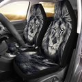Gift For Dad Coolest Gray Lion Car Seat Covers Custom Gift Idea For Dad - Gearcarcover - 1