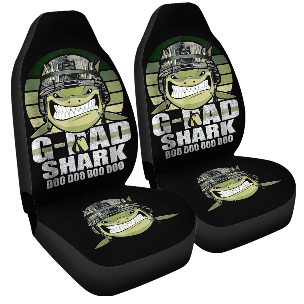 Gift For Dad Shark Car Seat Covers Custom G-Force Gift Idea For Veteran Car Accessories - Gearcarcover - 3