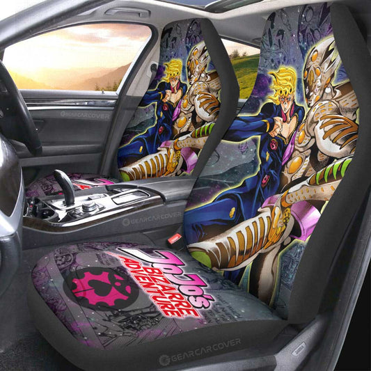 Giorno Giovanna Car Seat Covers Custom Galaxy Manga JJBA Anime - Gearcarcover - 2