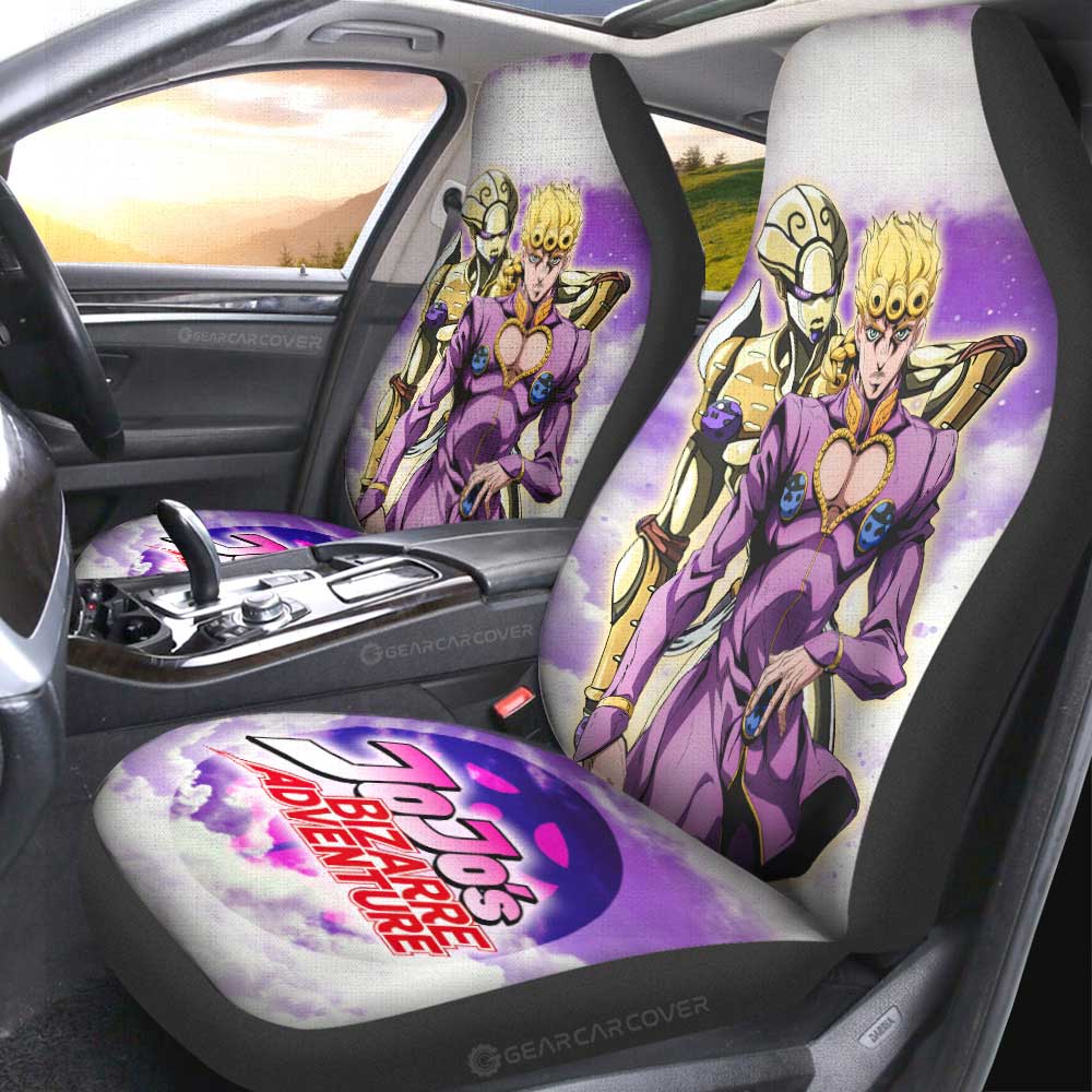 Giorno Giovanna Car Seat Covers Custom Jojo's Bizarre Adventures Anime - Gearcarcover - 2