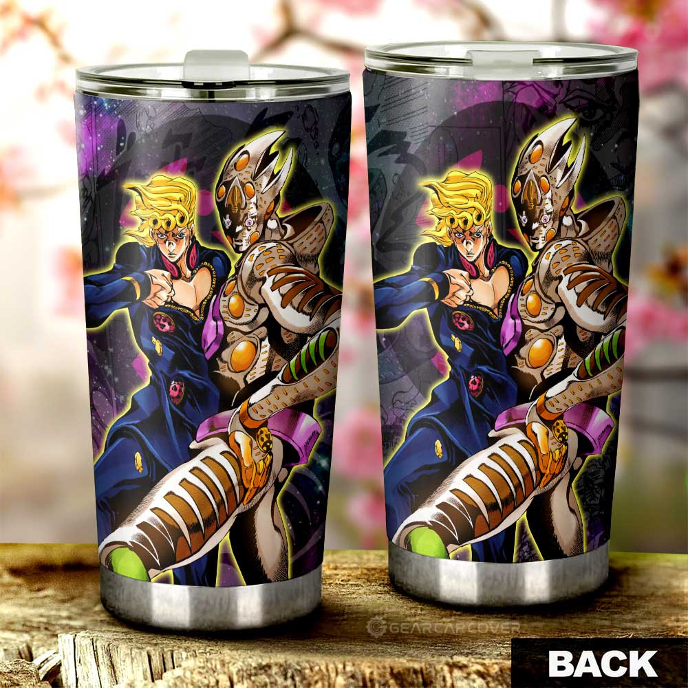 Giorno Giovanna Tumbler Cup Custom Galaxy Manga JJBA Anime - Gearcarcover - 3
