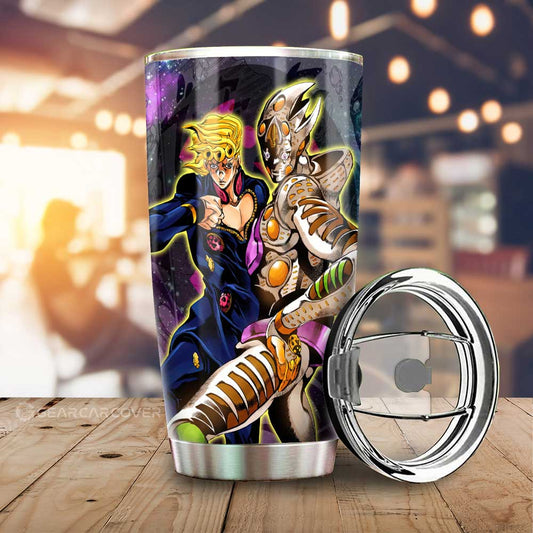 Giorno Giovanna Tumbler Cup Custom Galaxy Manga JJBA Anime - Gearcarcover - 1