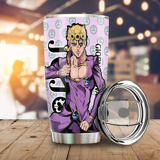 Giorno Giovanna Tumbler Cup Custom JoJo's Bizarre Adventure Anime Car Accessories - Gearcarcover - 2
