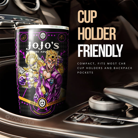 Giorno Giovanna Tumbler Cup Custom JoJo's Bizarre Adventure Anime Car Interior Accessories - Gearcarcover - 2