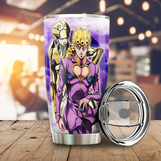 Giorno Giovanna Tumbler Cup Custom Jojo's Bizarre Adventures Anime - Gearcarcover - 1