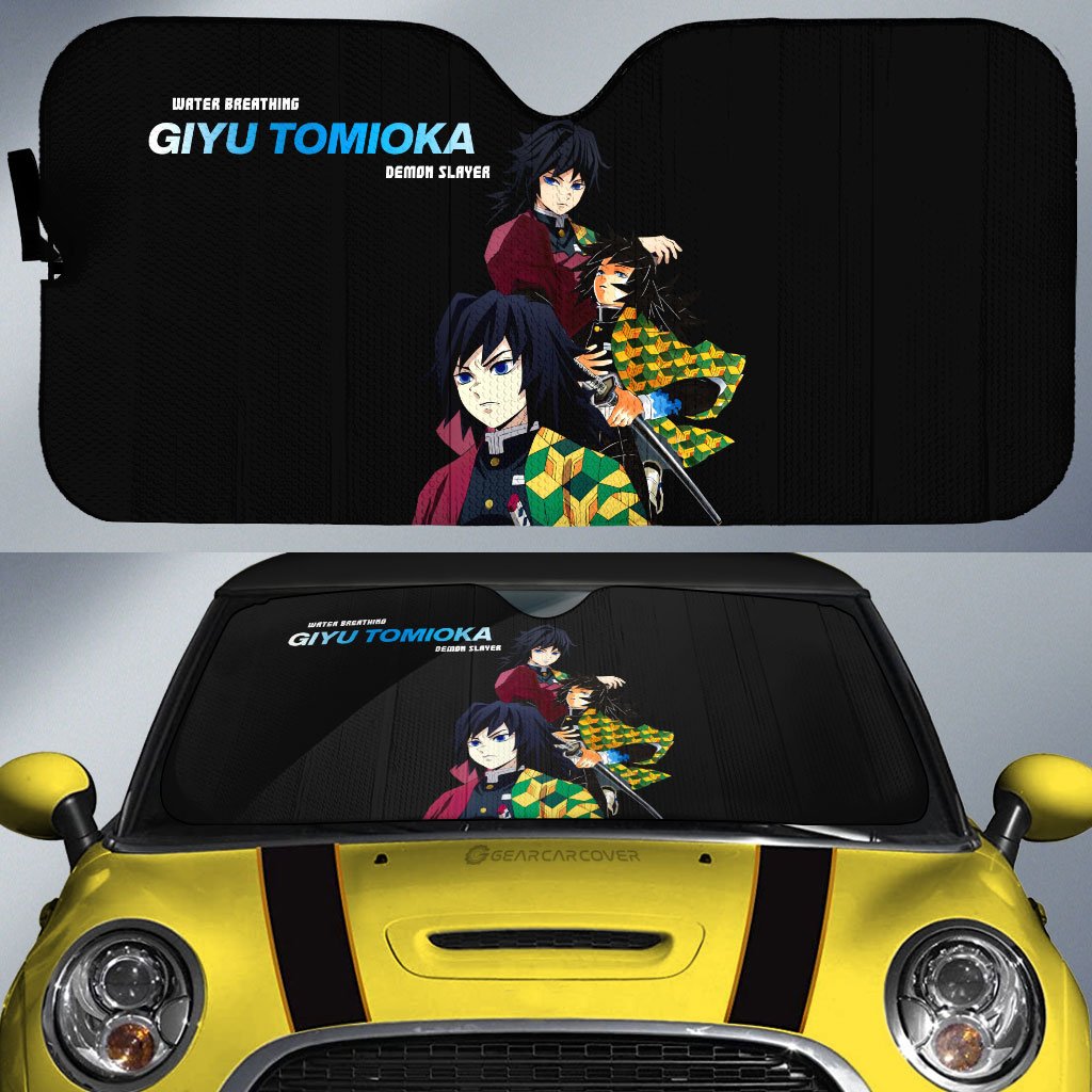 Giyu Tomioka Car Sunshade Custom Demon Slayer Anime - Gearcarcover - 1