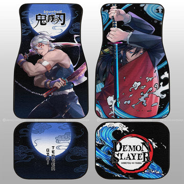 Giyuu And Tengen Uzui Car Floor Mats Custom Demon Slayer Anime Car Accessories - Gearcarcover - 1