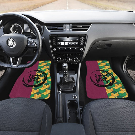 Giyuu Car Floor Mats Custom Uniform Demon Slayer Anime Car Accessories - Gearcarcover - 2