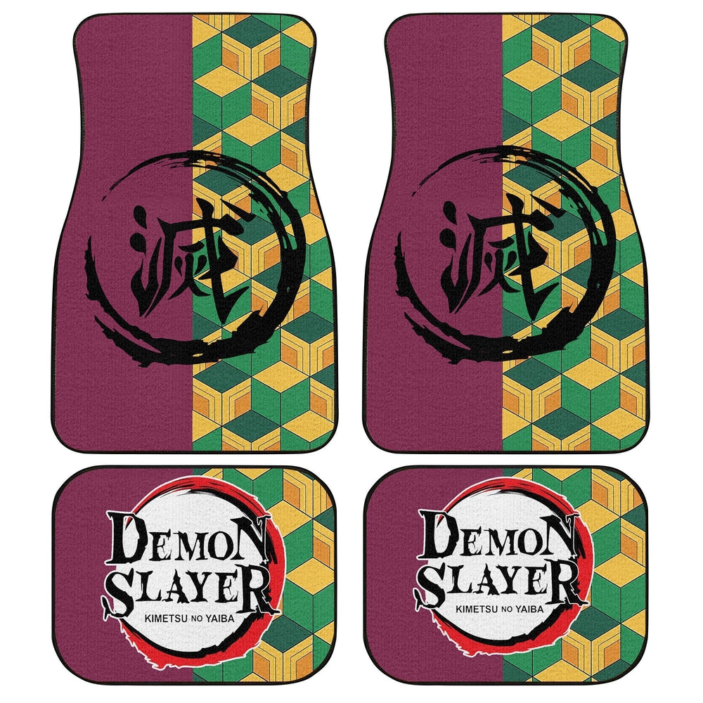 Giyuu Car Floor Mats Custom Uniform Demon Slayer Anime Car Accessories - Gearcarcover - 1