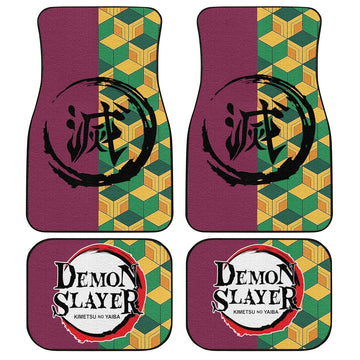 Giyuu Car Floor Mats Custom Uniform Demon Slayer Anime Car Accessories - Gearcarcover - 1