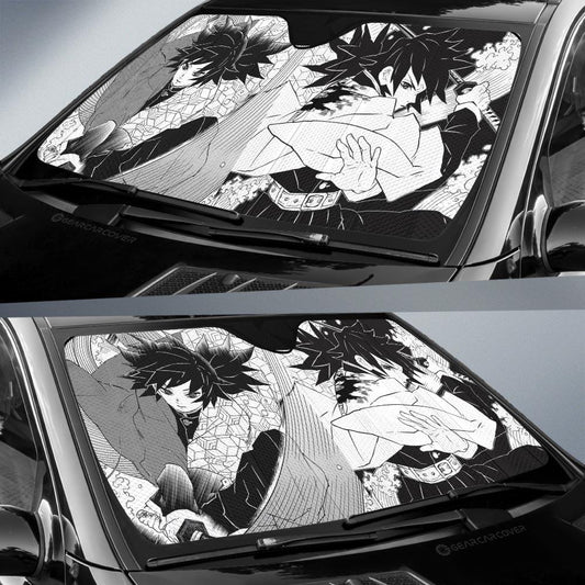 Giyuu Car Sunshade Custom Kimetsu No Yaiba Manga Car Accessories - Gearcarcover - 2