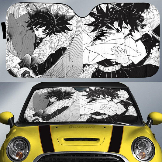 Giyuu Car Sunshade Custom Kimetsu No Yaiba Manga Car Accessories - Gearcarcover - 1