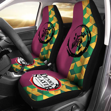 Giyuu Seat Covers For Car Custom Uniform Demon Slayer Anime Car Accessories - Gearcarcover - 1