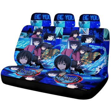 Giyuu Tomioka Car Back Seat Cover Custom Demon Slayer Anime - Gearcarcover - 1