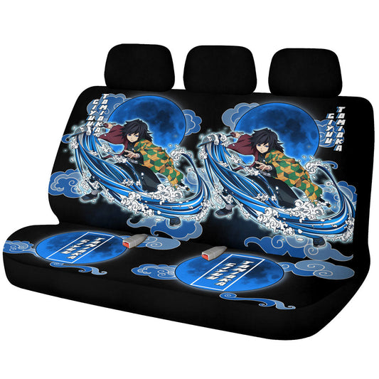 Giyuu Tomioka Car Back Seat Covers Custom Demon Slayer For Anime Fans - Gearcarcover - 1