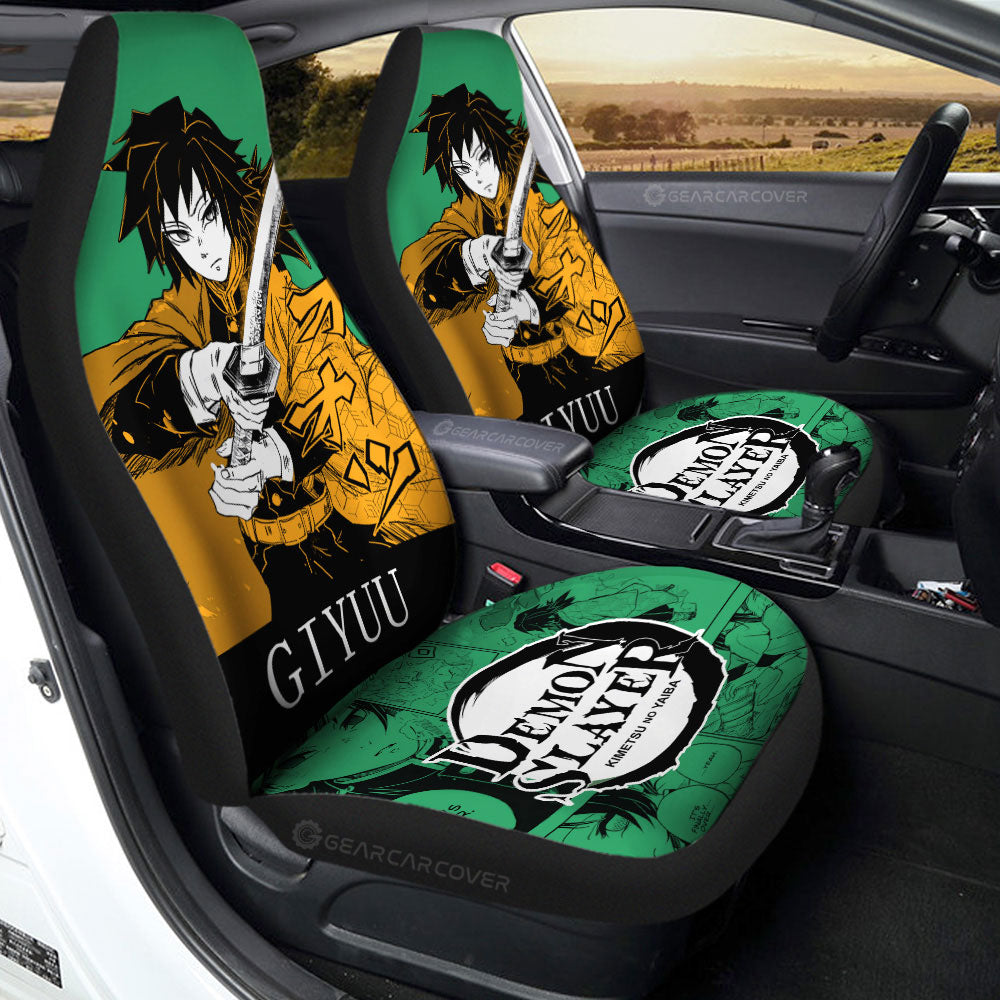 Giyuu Tomioka Car Seat Covers Custom Demon Slayer Anime Car Accessories - Gearcarcover - 2