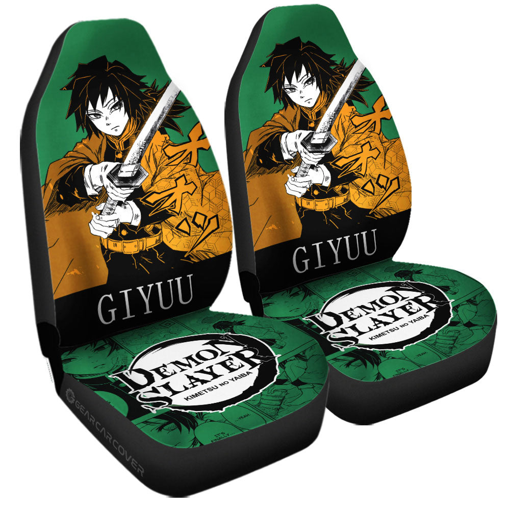 Giyuu Tomioka Car Seat Covers Custom Demon Slayer Anime Car Accessories - Gearcarcover - 3