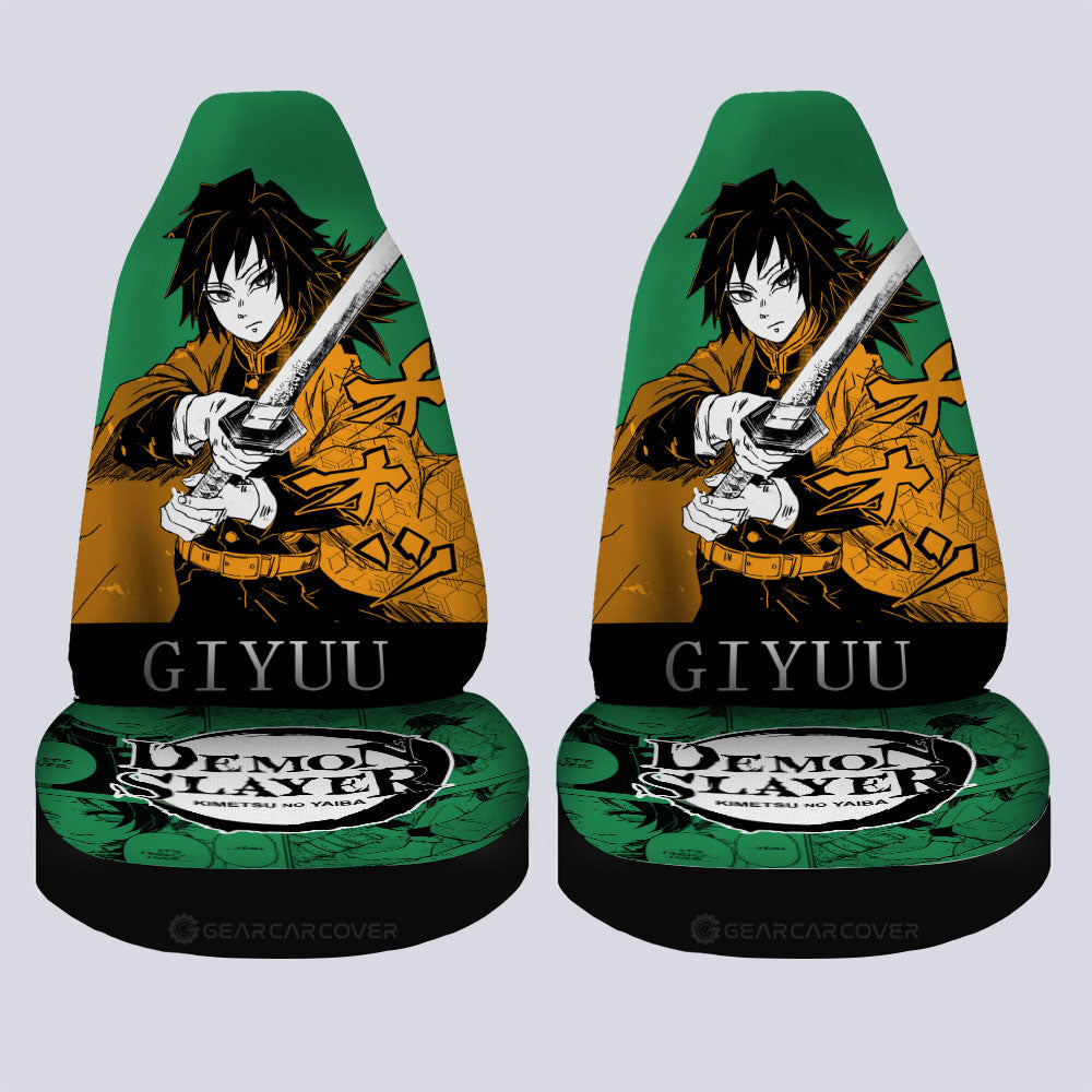 Giyuu Tomioka Car Seat Covers Custom Demon Slayer Anime Car Accessories - Gearcarcover - 4