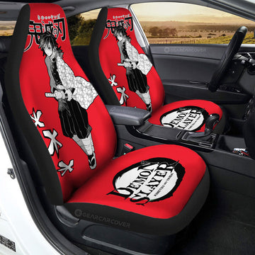 Giyuu Tomioka Car Seat Covers Custom Demon Slayer Anime Car Accessories Manga Style For Fans - Gearcarcover - 1