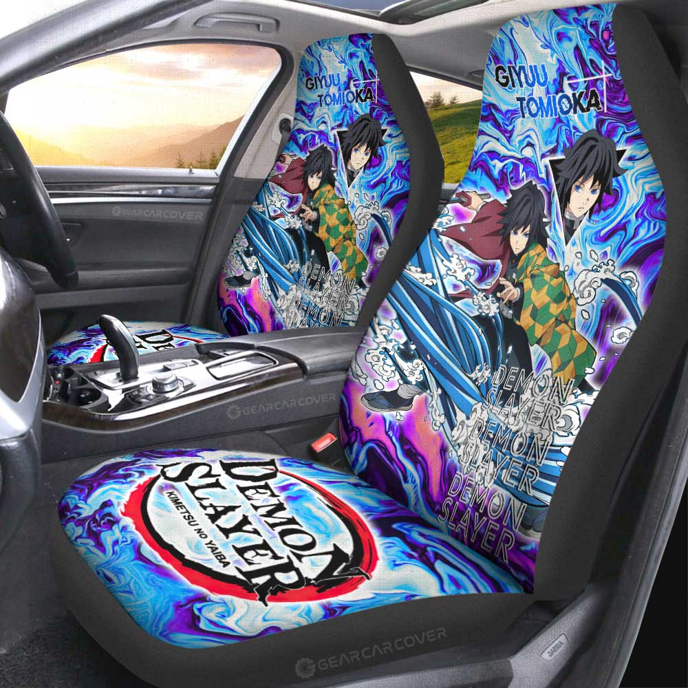 Giyuu Tomioka Car Seat Covers Custom Demon Slayer Car Accessories For Fans - Gearcarcover - 2