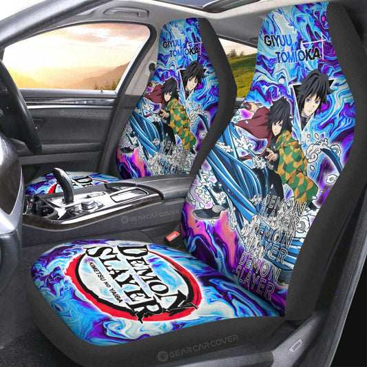 Giyuu Tomioka Car Seat Covers Custom Demon Slayer Car Accessories For Fans - Gearcarcover - 2