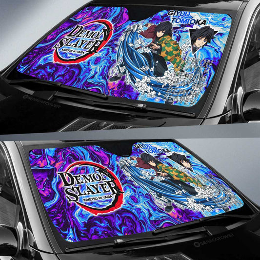 Giyuu Tomioka Car Sunshade Custom Demon Slayer Anime Car Accessories - Gearcarcover - 2