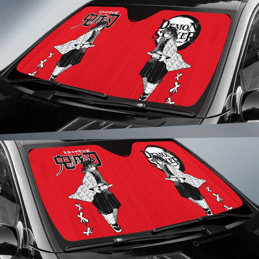 Giyuu Tomioka Car Sunshade Custom Demon Slayer Anime Car Accessories Manga Style For Fans - Gearcarcover - 2