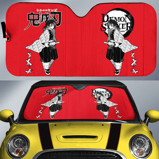 Giyuu Tomioka Car Sunshade Custom Demon Slayer Anime Car Accessories Manga Style For Fans - Gearcarcover - 1