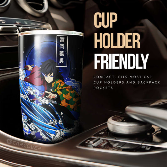 Giyuu Tomioka Tumbler Cup Custom Anime Demon Slayer Car Accessories - Gearcarcover - 2