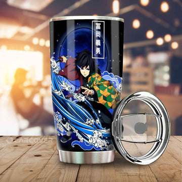 Giyuu Tomioka Tumbler Cup Custom Anime Demon Slayer Car Accessories - Gearcarcover - 1