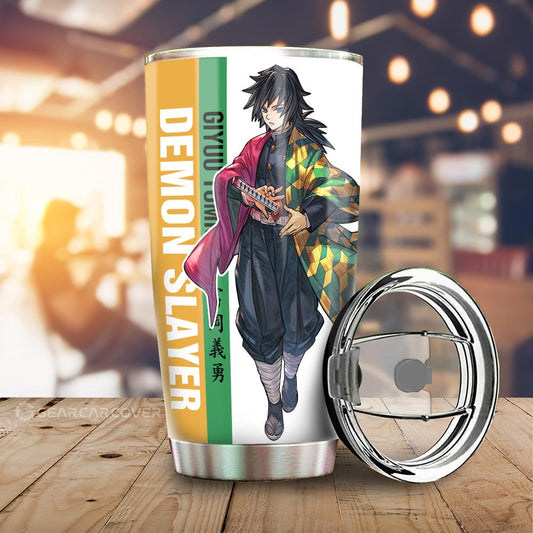 Giyuu Tomioka Tumbler Cup Custom Demon Slayer Anime Car Accessories - Gearcarcover - 1