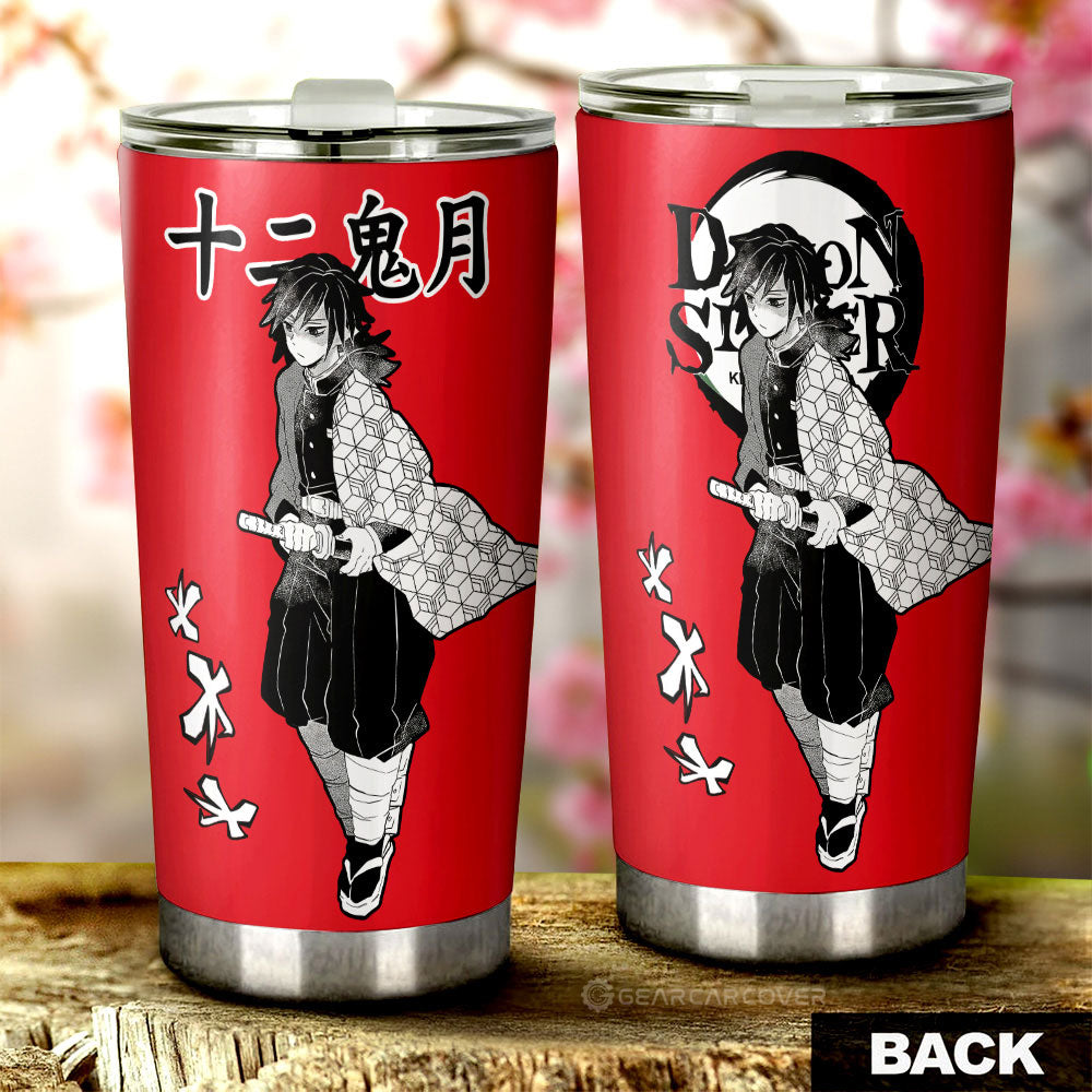 Giyuu Tomioka Tumbler Cup Custom Demon Slayer Anime Car Accessories Manga Style For Fans - Gearcarcover - 3