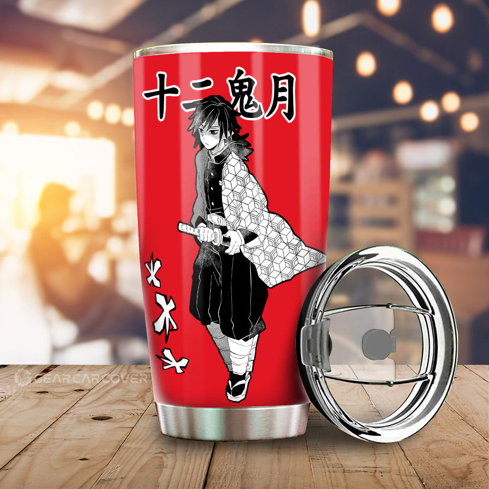 Giyuu Tomioka Tumbler Cup Custom Demon Slayer Anime Car Accessories Manga Style For Fans - Gearcarcover - 1